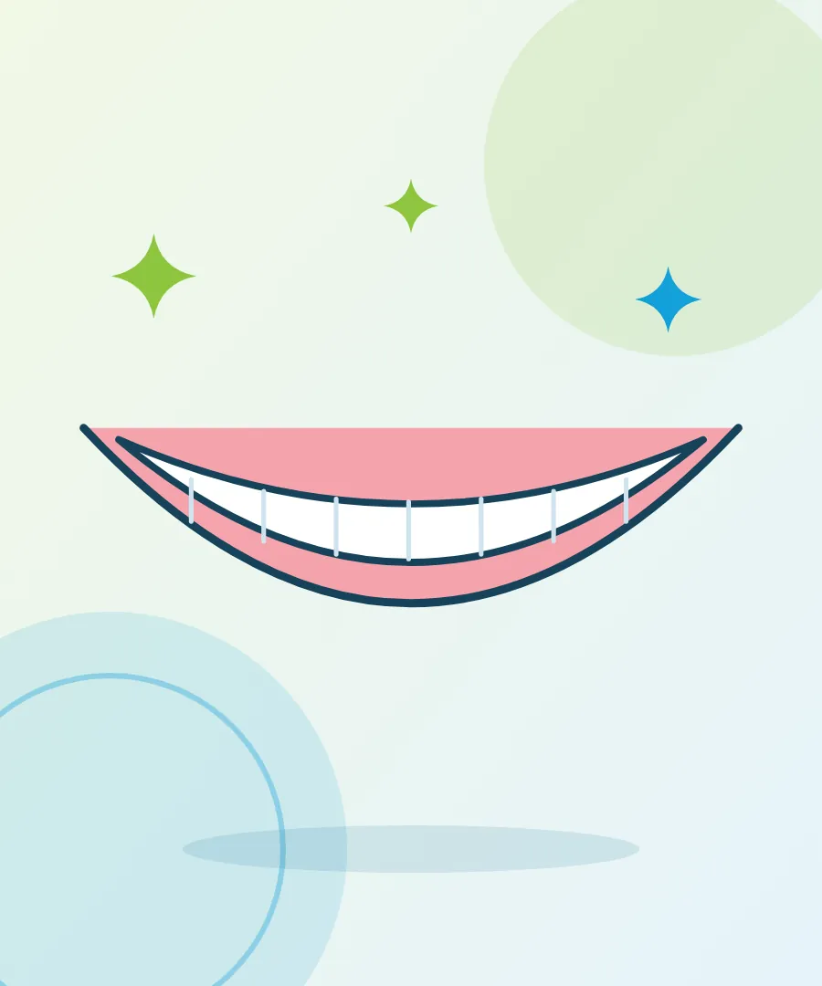 Illustration of a smile with a row of teeth for smile makeover at Sai Multi Speciality Dental Clinic, Baner